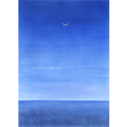 Fly high against the sky《パステル＋色鉛筆》(41cm×57cm)中山千夏さんの「あなたの心に」を聴いていて浮かんだイメージです。