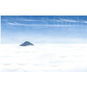 雲上の富士《色鉛筆》(26cm×17cm)確か、沖縄に向かう機内から見た富士だったと思います。