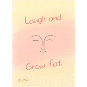 『Laugh & Grow Fat』（笑う門には福来たる）《パステル》(27cm×37cm)ネット仲間のグループ展用に描きました。普段は描かないようなものを。
