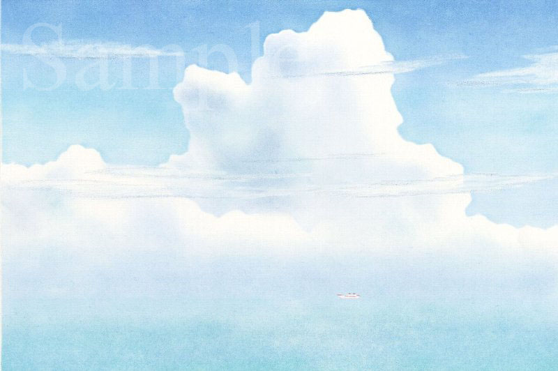 石垣島の海　イラスト　色鉛筆