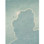鳶（とんび）《色鉛筆》(29cm×35cm)確か、新幹線の中から見た雲に触発されて、気持ちがスコーンと抜けた時をイメージして、描いたような気がします。