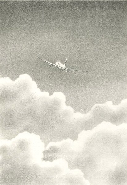 大空では毎日 奇蹟が起きている Jal 日本航空 イラスト 色鉛筆 下北沢イラスト制作所 手描きのイラスト いとう良一