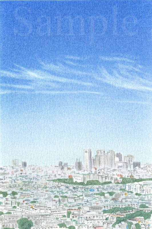 きたやまおさむ　エッセイ　イラスト　色鉛筆　『連載9　不幸の原因は複数』