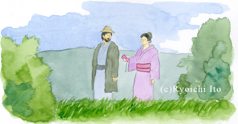 夏目漱石　絵本　草枕　透明水彩 | 下北沢イラスト制作所　手描きのイラスト　いとう良一