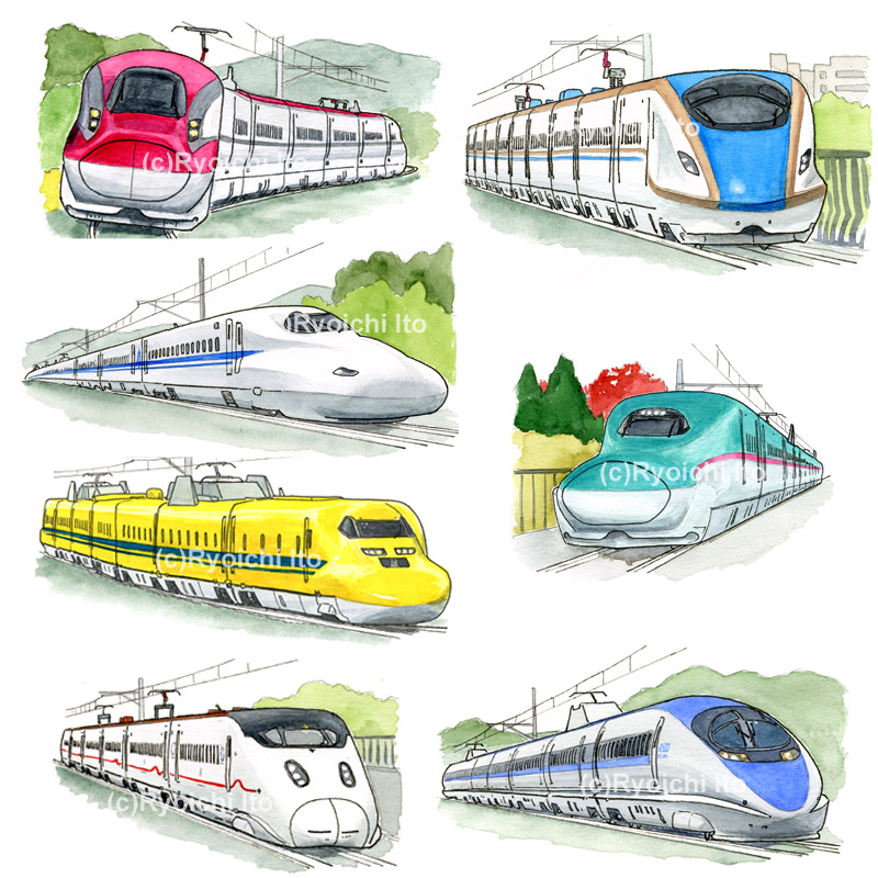 最も好ましい かがやき 新幹線 イラスト 100 ベストミキシング写真 イラストレーション