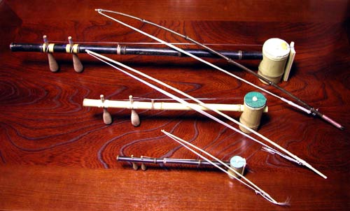 造形　工作　木工　竹製二胡　（中国楽器）