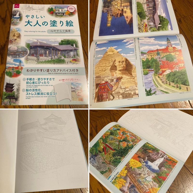 ダイソー「やさしい大人の塗り絵」