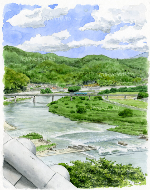 オリジナルの透明水彩画